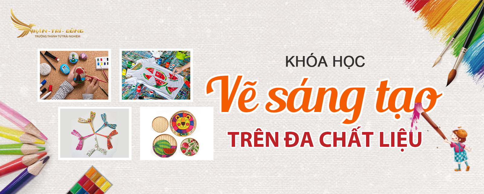 Vẽ sáng tạo trên đa chất liệu